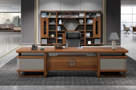 实木老板桌HS-DBT-JH27